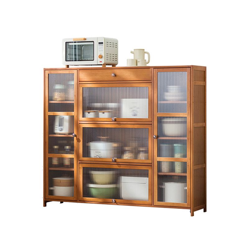 Sideboard di bambù moderno di vetro di vetro per uso della cucina