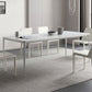 Modern White Kitchen Dining Table Sintered Stone Rectangle Dining Table with 4 Legs Base Clearhalo ' dining_table' 'Dining Tables & Seating' 'Dining Tables' 'Furniture' 'furniture_dining_table' 'Kitchen & Dining Furniture' 'kitchen&dining_furn' 'kitchen' 'kitchen_dining_table' 1200x1200_6779ac4f-3163-4f2b-9d73-8c611c3a8483