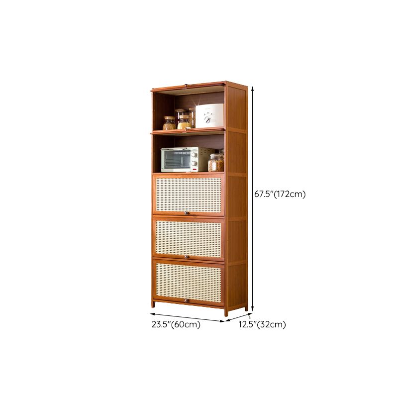 Mid-Century Modern Rectangle Cabinet with Wicker&Rattan Doors Clearhalo 'Cabinets & Chests' 'cabinets_chests' 'furn' 'furn_cabinets_chests' 'Furniture' 'Living Room Furniture' 1200x1200_6779e4dc-f1ab-4635-9439-f7e3f348ee5c