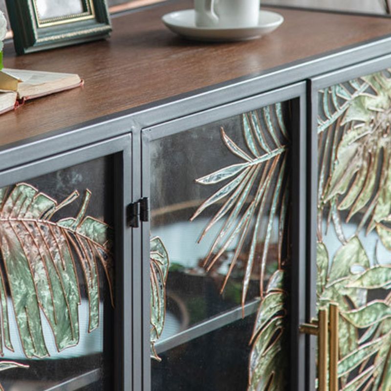 Iron 2/4 - Door Accent Cabinet Industrial Accent Cabinet with Wood Accents Clearhalo 'Cabinets & Chests' 'cabinets_chests' 'furn' 'furn_cabinets_chests' 'Furniture' 'Living Room Furniture' 1200x1200_677afb53-25f3-401b-9d86-4c39d6d669e3