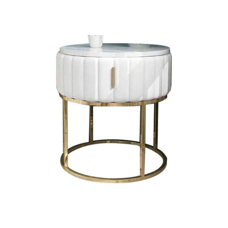 Armoire de chevet en métal et en ardoise Table de chevet minimaliste moderne avec tiroir