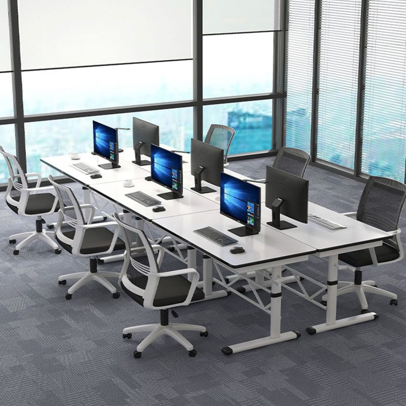 Rectangle Adjustable Office Table Modern Wooden Writing Desk Clearhalo 'furn' 'furn_office_desk' 'Furniture' 'Office Desks' 'Office Furniture' 'office_desk' 1200x1200_677c3c08-e147-484e-9e06-c4766a1908a0