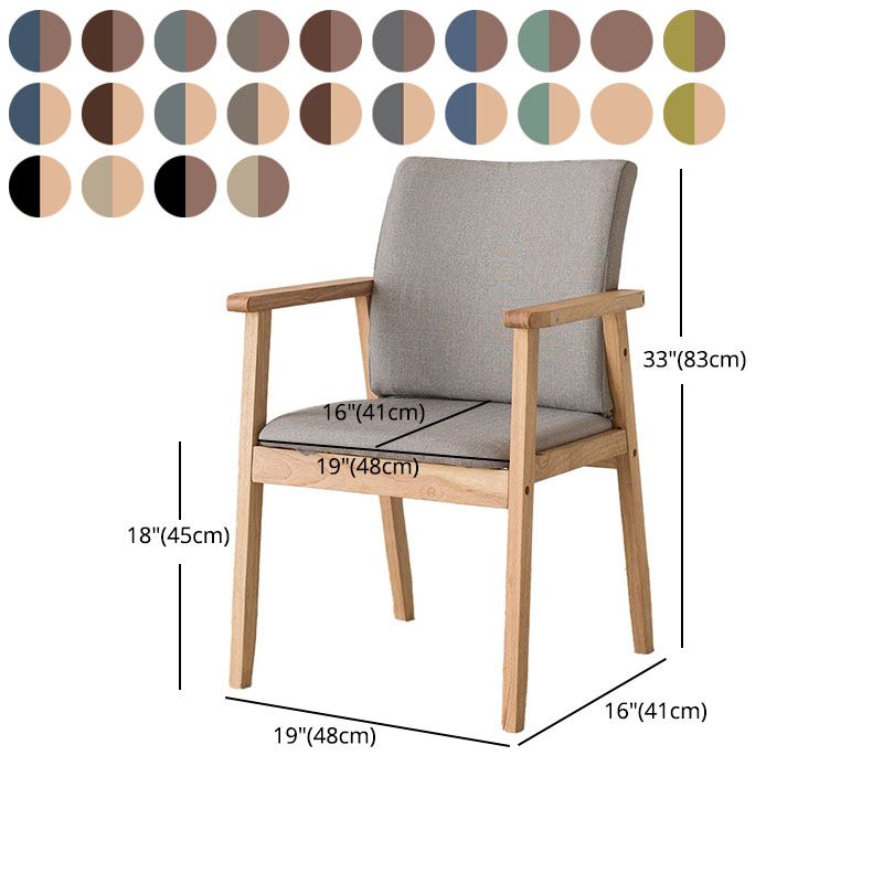 Contemporary Upholstered Solid Back Arm Chair Matte Finish Home Dining Chair Clearhalo ' kitchen&dining_furn' 'Dining Chairs' 'Dining Tables & Seating' 'dining_chair' 'furn' 'furn_dining_chair' 'Furniture' 'furniture_dining_chair' 'Kitchen & Dining Furniture' 'kitchen' 1200x1200_677d10bc-2597-471a-9449-f3309d4517f5