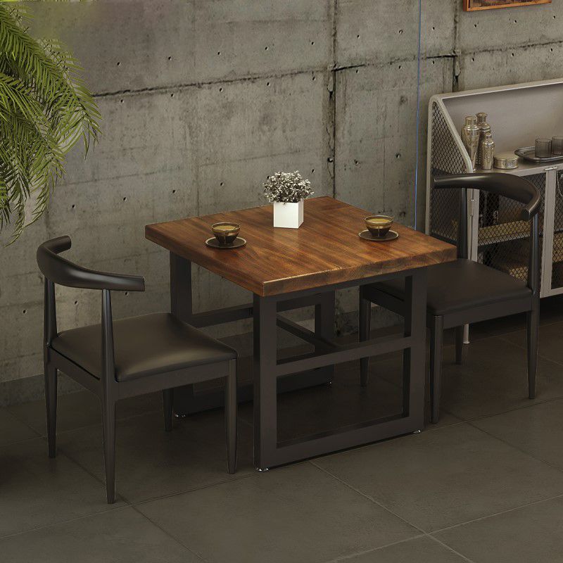 Industrial Solid Wood Dining Table Trestle Base Dining Site Table for Home Clearhalo ' dining_table' 'Dining Tables & Seating' 'Dining Tables' 'furn' 'furn_dining_table' 'Furniture' 'furniture_dining_table' 'Kitchen & Dining Furniture' 'kitchen&dining_furn' 'kitchen' 'kitchen_dining_table' 1200x1200_677e47ea-48a1-4425-a47c-da46b3160d86