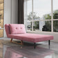 31" Wide Glam Futon Sofa Bed Pink Folding Futon Sleeper Sofa