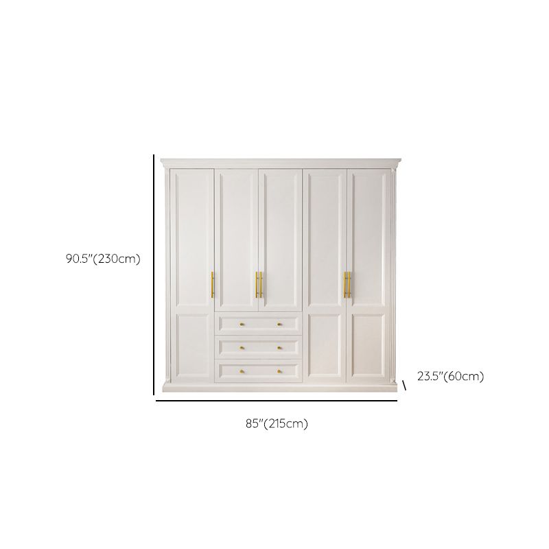 Solid Wood Wardrobe Armoire with Shelves French Country Wardrobe Cabinet Clearhalo 'Armoires & Wardrobes' 'armoires_wardrobes' 'Bedroom Furniture' 'furn' 'furn_armoires_wardrobes' 'Furniture' 1200x1200_677f30cb-d524-4cb9-8fe0-02fcbd2f2405