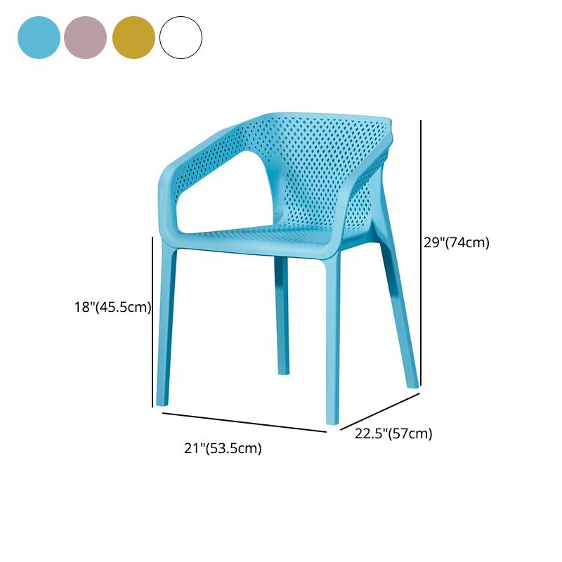 Modern Plastic Indoor-Outdoor Dining Chairs Solid Back Arm Chair Clearhalo ' kitchen&dining_furn' 'Dining Chairs' 'Dining Tables & Seating' 'dining_chair' 'Furniture' 'furniture_dining_chair' 'Kitchen & Dining Furniture' 'kitchen' 1200x1200_677ff486-4fec-4f91-b764-be0b8cf257df
