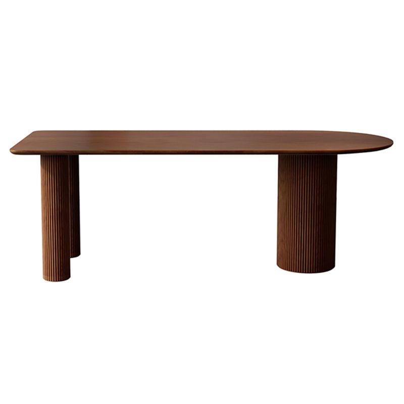 55" Irregular Shape Dining Table Wooden Island Table with 3 Legs for Restaurant Clearhalo ' dining_table' 'Dining Tables & Seating' 'Dining Tables' 'Furniture' 'furniture_dining_table' 'Kitchen & Dining Furniture' 'kitchen&dining_furn' 'kitchen' 'kitchen_dining_table' 1200x1200_67800d63-491f-464d-b8fc-d4c4d9d5bdcb