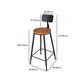 Industrial Rectangle Pub Table Set 1/4/6/7 Pieces Solid Wood Bar Set for Indoor