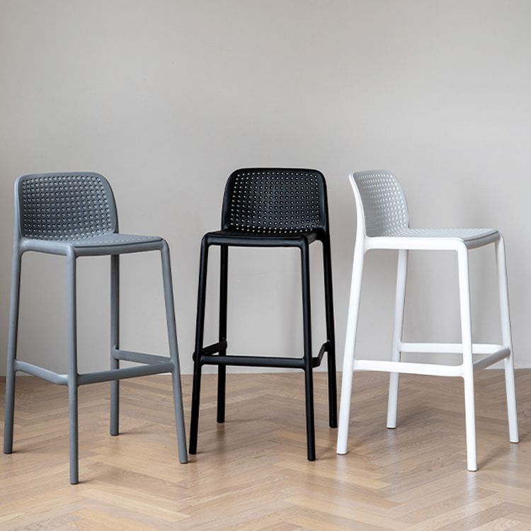 Modern Style Low Back Bar-stool Square Counter Bar Stool with Plastic Legs Clearhalo 'Bar Furniture' 'Bar Stools' 'bar_stools' 'furn' 'furn_bar_stools' 'Furniture' 'furniture_bar_stools' 'Kitchen & Dining Furniture' 1200x1200_678210af-dc6f-4ec7-b73f-62aa8b3ce677