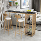 Glam Style Bar Table 42-inch Height Artificial Marble Top Bar Table Clearhalo 'Bar Furniture' 'Bar Tables' 'bar_tables' 'furn' 'furn_bar_tables' 'Furniture' 'furniture_bar_tables' 'Kitchen & Dining Furniture' 1200x1200_67826df3-372d-4b5d-8232-33bfd210708f