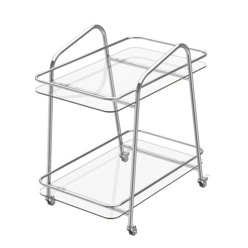 Tavolo da 25,6 "tavolo da glassista alto tavolo accento trasparente rettangolare