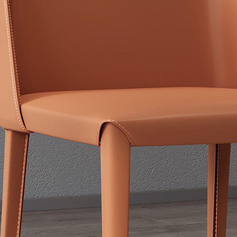 Designer Style Restaurant Parsons Chair Leather Matte Finish Dining Chair Clearhalo ' kitchen&dining_furn' 'Dining Chairs' 'Dining Tables & Seating' 'dining_chair' 'furn' 'furn_dining_chair' 'Furniture' 'furniture_dining_chair' 'Kitchen & Dining Furniture' 'kitchen' 1200x1200_678305c5-3822-409b-887b-7c213f827da1