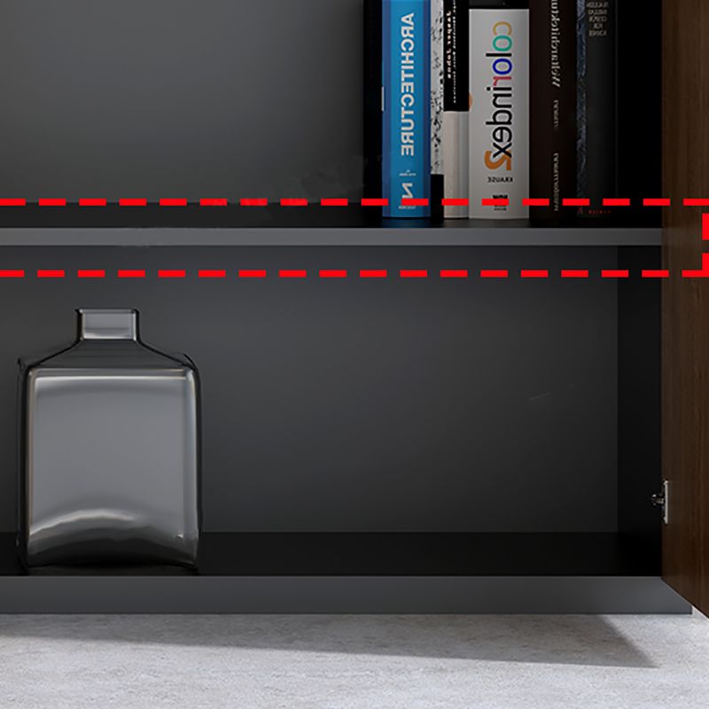 Archivo de archivos laterales de estilo moderno Archivo de madera con almacenamiento de bloqueo