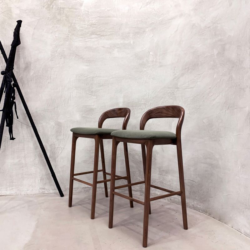 Brown Ash Wood Counter Stools Industrial Green Velvet Stools Clearhalo 'Bar Furniture' 'Bar Stools' 'bar_stools' 'furn' 'furn_bar_stools' 'Furniture' 'Kitchen & Dining Furniture' 1200x1200_6785b0b2-648f-41ef-a8b8-3942cdf00391