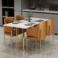 Glam Style 1/2/5 Pieces Dinette Set Rectangle Dinette Table with Dining Chair Clearhalo 'Dining Room Sets' 'Dining Tables & Seating' 'dining_room_set' 'furn' 'furn_dining_room_set' 'Furniture' 'furniture_dining_room_set' 'Kitchen & Dining Furniture' 'kitchen&dining_furn' 'kitchen' 1200x1200_6785b3e2-986b-4def-97c9-c83603411aba