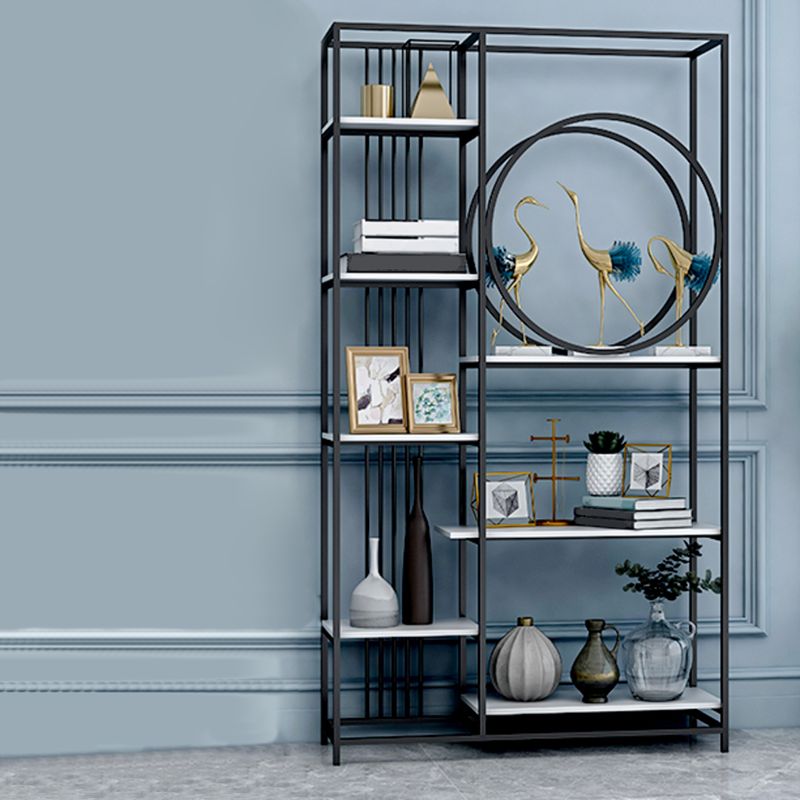 Geschlossenes Back Metal Bücherregal Skandinavisches Bücherregal mit Lagerregalen