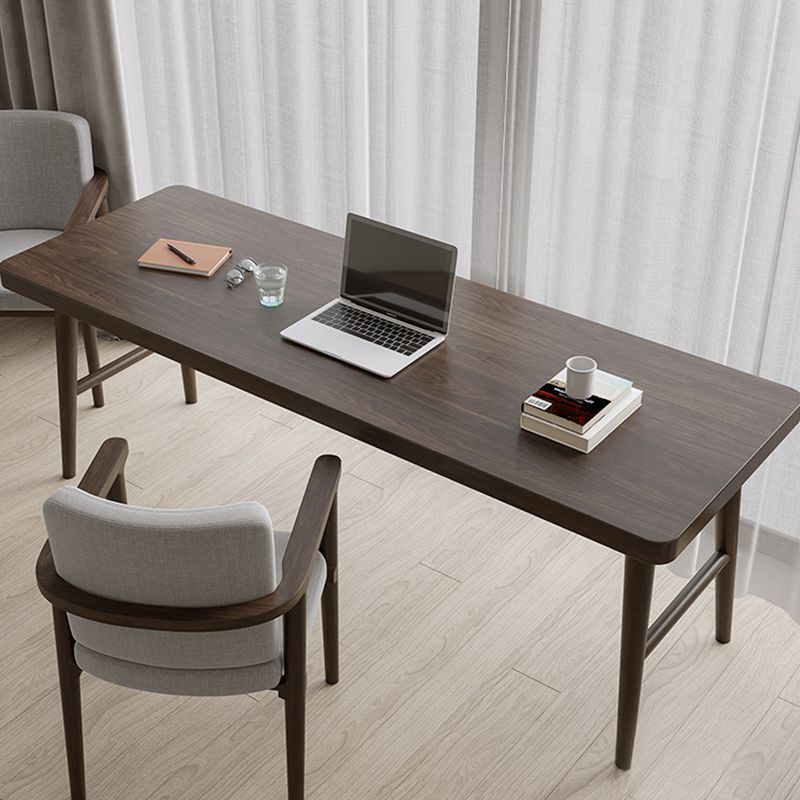 Hedendaagse stijl Wood Office Desk rechthoekige vorm Taakbureau in donkerbruin