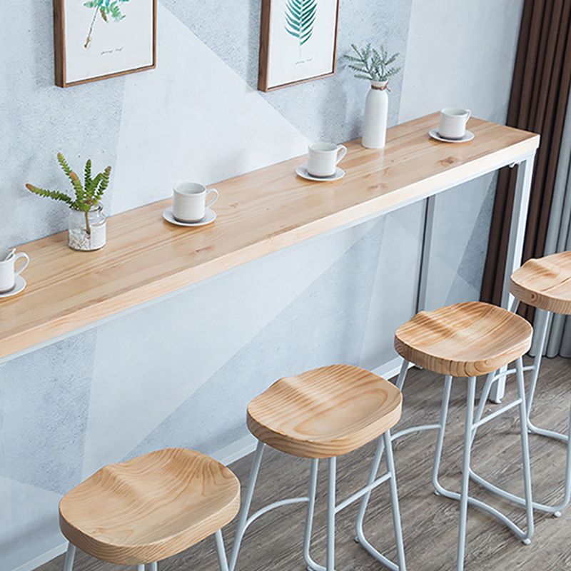 Modern Style Bar-height Table Wood Top Height Bistro Pub Table Clearhalo 'Bar Furniture' 'Bar Tables' 'bar_tables' 'furn' 'furn_bar_tables' 'Furniture' 'Kitchen & Dining Furniture' 1200x1200_6787d3a5-0fc7-440b-a0de-7b92c88e13de