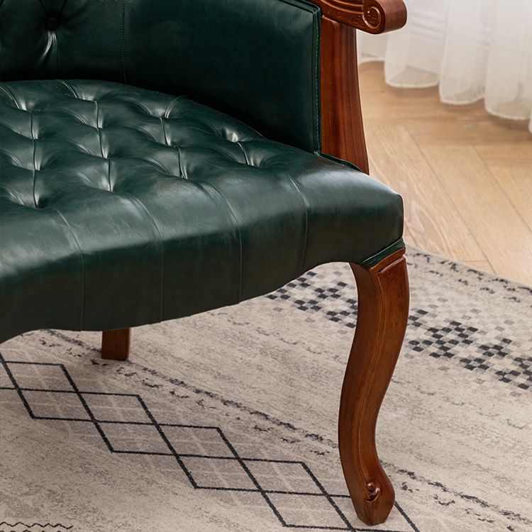 Victorian Dining Arm Chair Solid Back Side Chair with 4 Wood Legs for Home Use Clearhalo ' kitchen&dining_furn' 'Dining Chairs' 'Dining Tables & Seating' 'dining_chair' 'furn' 'furn_dining_chair' 'Furniture' 'furniture_dining_chair' 'Kitchen & Dining Furniture' 'kitchen' 1200x1200_678b71e0-4dae-4cc2-b256-610be33361c1