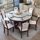 Solid Wood Base Table Convertible Dining Table for Kitchen Dining Room