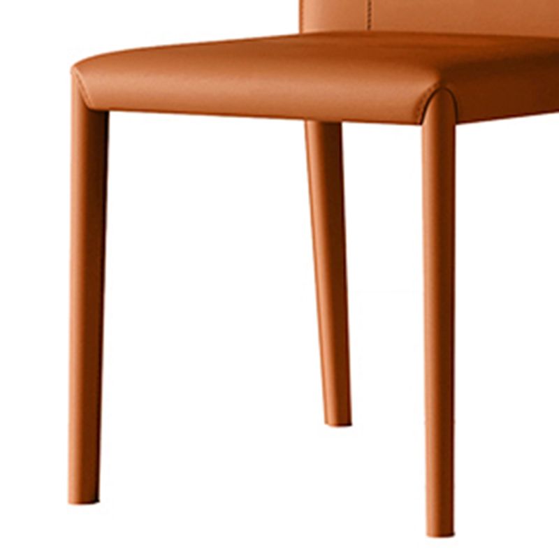 Contemporary Leather Dining Room Chair Armless Wingback Side Chair for Home Use Clearhalo ' kitchen&dining_furn' 'Dining Chairs' 'Dining Tables & Seating' 'dining_chair' 'furn' 'furn_dining_chair' 'Furniture' 'furniture_dining_chair' 'Kitchen & Dining Furniture' 'kitchen' 1200x1200_678b95a8-de39-4276-abd4-494854929f4e