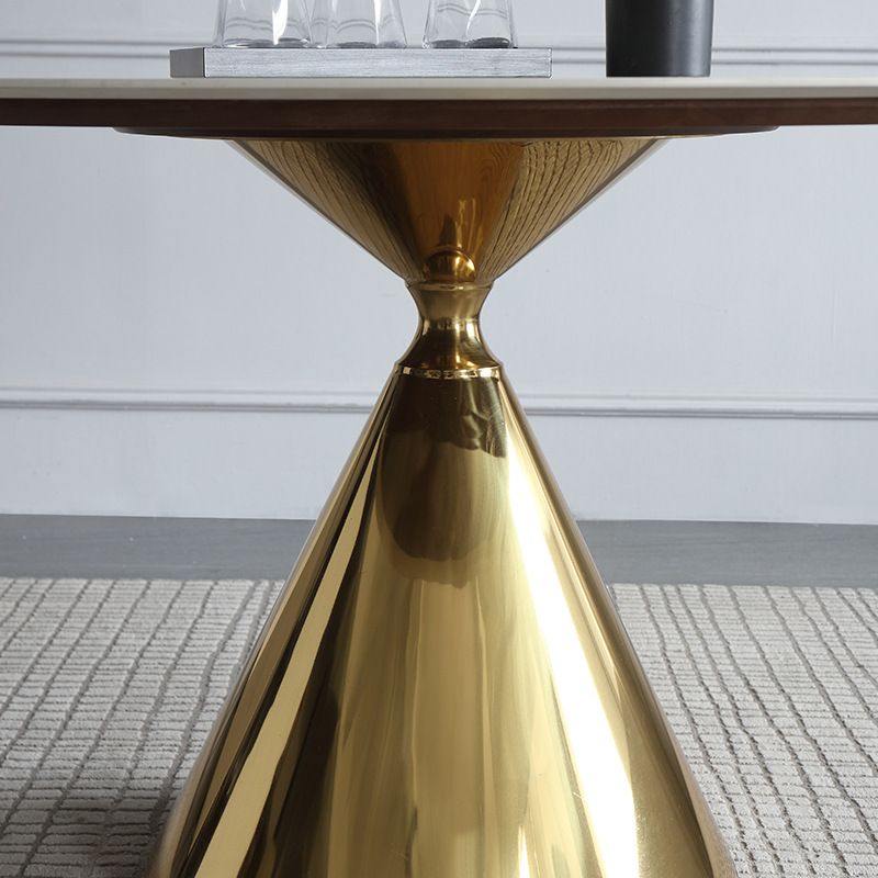 Glam 1/3/4/7 Pieces Dining Table Set with Sintered Stone Top Stainless Steel Dinette Set Clearhalo 'Dining Room Sets' 'Dining Tables & Seating' 'dining_room_set' 'furn' 'furn_dining_room_set' 'Furniture' 'furniture_dining_room_set' 'Kitchen & Dining Furniture' 'kitchen&dining_furn' 'kitchen' 1200x1200_678bacf2-a2c8-4c13-b2ce-21ff45ca0d8c