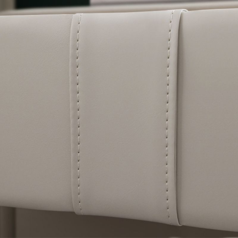 Modern Style with Two Drawer Grey/off-white/brown/leather Nightstand