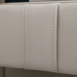 Modern Style with Two Drawer Grey/off-white/brown/leather Nightstand