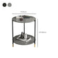 Modern Slate and Metal Single Coffee Table Frame Round Glam Coffee Table Clearhalo 'Coffee & Accent Tables' 'Coffee Tables' 'coffee_tables' 'furn' 'furn_coffee_tables' 'Furniture' 'Living Room Furniture' 1200x1200_678edf40-ba93-45a5-8904-f45b055772b0