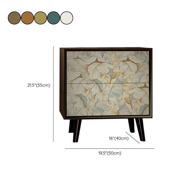 ベッドルーム用の2つの引き出し付きのコンテンポラリーナイトテーブルストレージアクセントテーブルナイトスタンド