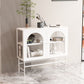 Industrial Glass Doors Curio Cabinet Metal Display Cabinet with Doors for Dining Room