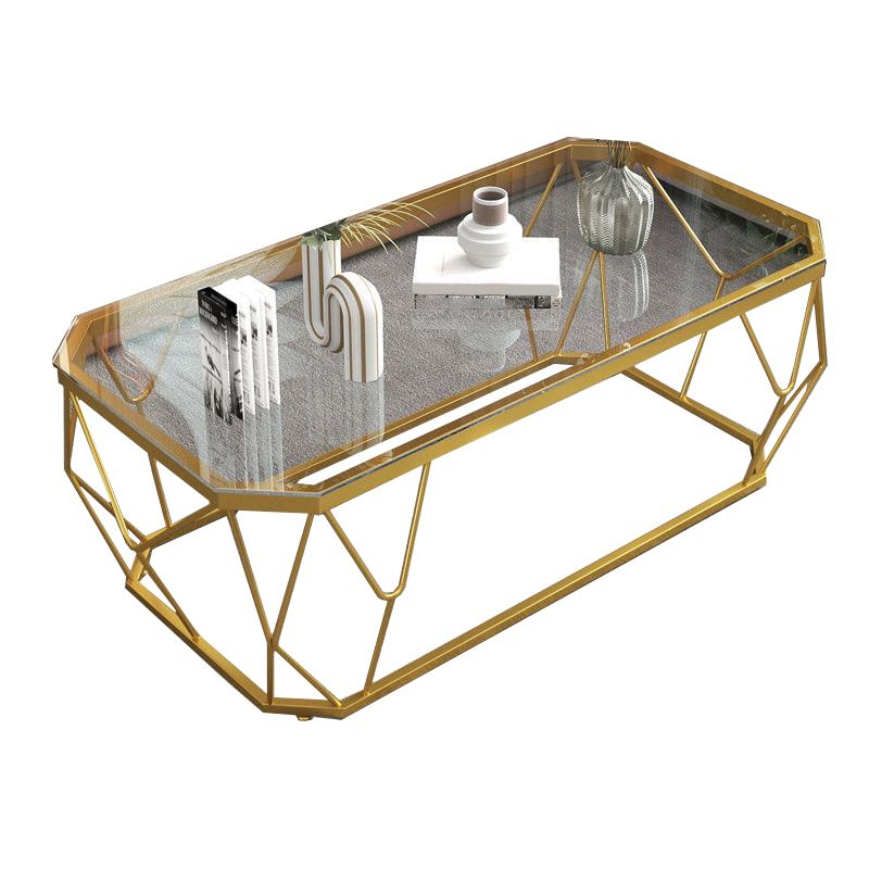 Modern Style Rectangular Glass Table Abstract Base Coffee Table Clearhalo 'Coffee & Accent Tables' 'Coffee Tables' 'coffee_tables' 'furn' 'furn_coffee_tables' 'Furniture' 'Living Room Furniture' 1200x1200_6791ef8e-44b5-4363-84e2-78f256afc655