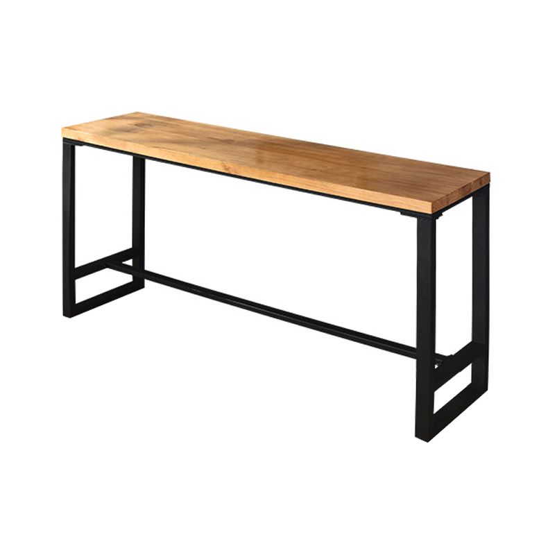 Brown Modern Style Solid Wood and Iron Table Dining Room Bar Table Clearhalo 'Bar Furniture' 'Bar Tables' 'bar_tables' 'furn' 'furn_bar_tables' 'Furniture' 'furniture_bar_tables' 'Kitchen & Dining Furniture' 1200x1200_67934d46-2f6e-4d3e-8950-d31090de2eb2