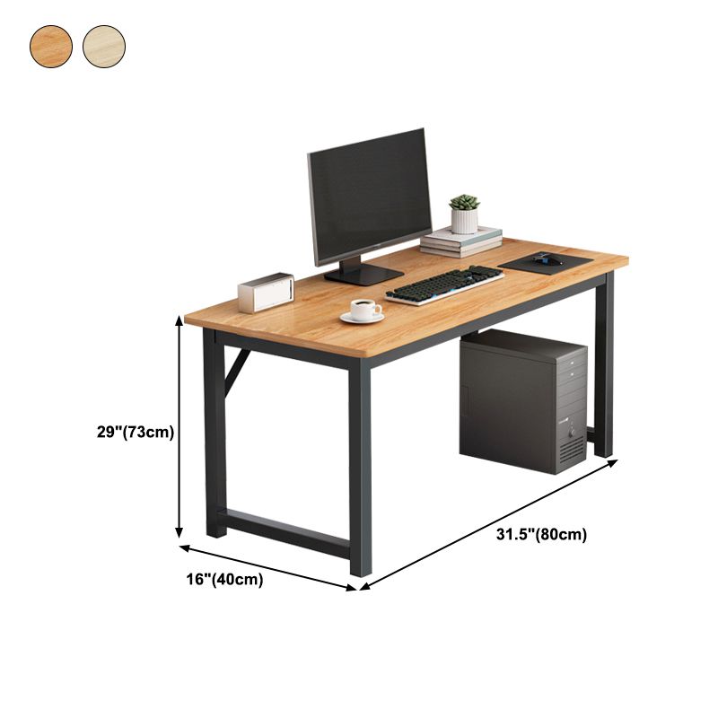 28.7 "H Desk di scrittura contemporanea rettangolare in legno da ufficio