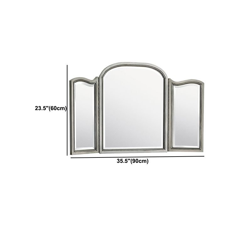 3つの収納引き出し付きスリバーバニティセットガラスメイクアップバニティ、17.71 "幅