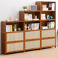 Contemporary Simple Rectangular Bamboo Cabinet with Doors in Brone Clearhalo 'Cabinets & Chests' 'cabinets_chests' 'furn' 'furn_cabinets_chests' 'Furniture' 'Living Room Furniture' 1200x1200_679605df-bdb0-498d-a1a2-d22740e23bb1