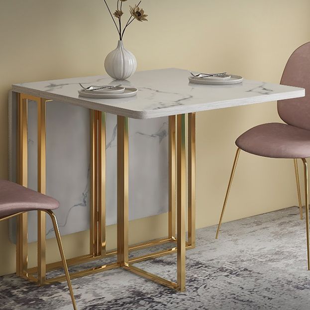 Contemporary Faux Marble Dining Table Sled Base Rectangle Table for Home Clearhalo ' dining_table' 'Dining Tables & Seating' 'Dining Tables' 'furn' 'furn_dining_table' 'Furniture' 'furniture_dining_table' 'Kitchen & Dining Furniture' 'kitchen&dining_furn' 'kitchen' 'kitchen_dining_table' 1200x1200_67960e9d-30a3-4415-99d8-47e8f1c4cf91