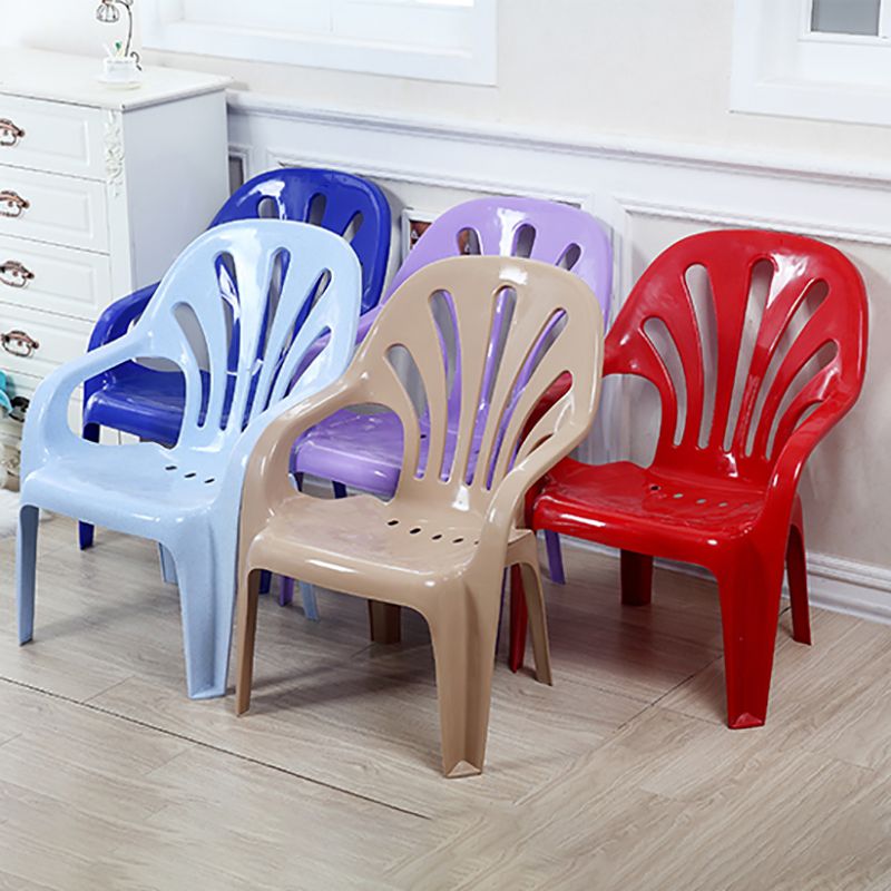 Modern Plastic Dining Arm Chairs Indoor Stackable Windsor Dining Armchair Clearhalo ' kitchen&dining_furn' 'Dining Chairs' 'Dining Tables & Seating' 'dining_chair' 'furn' 'furn_dining_chair' 'Furniture' 'furniture_dining_chair' 'Kitchen & Dining Furniture' 'kitchen' 1200x1200_679612b4-1187-43bb-b33b-2b352c09a78a