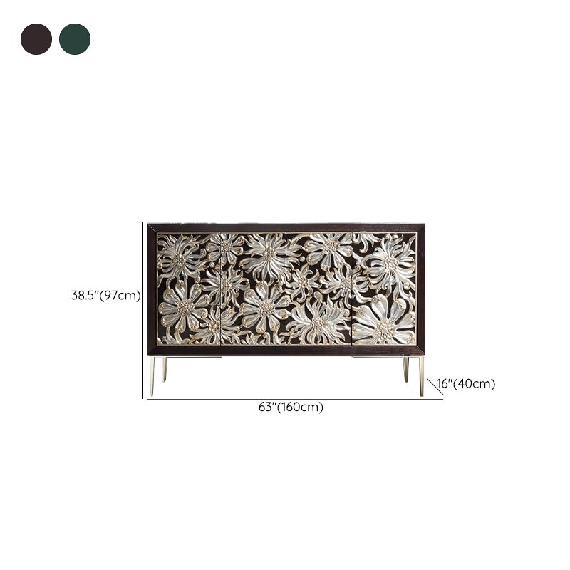 Glam -stijl verstelbare rekken sideboard houten kasten buffettafel