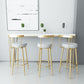 Glam Matte Finish Upholstered Bar Stools Coffee Shop Low Back Stool