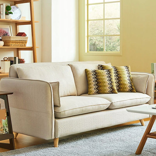 Zeitgenössische quadratische Armkissen Sofa Stoff Standard Sofe