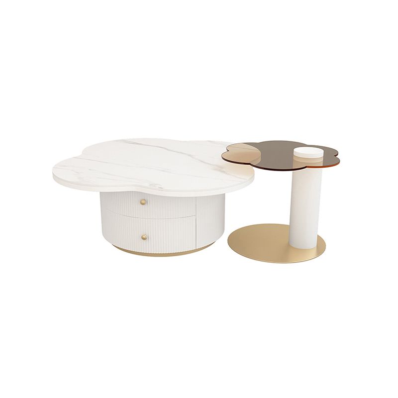 Contemporary Coffee Table Pedestal Slate Coffee Cocktail Table Clearhalo 'Coffee & Accent Tables' 'Coffee Tables' 'coffee_tables' 'furn' 'furn_coffee_tables' 'Furniture' 'Living Room Furniture' 1200x1200_679cfe11-72b8-4c2a-baa5-8108780b57ff
