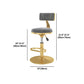 Glam Liftable Backrest Counter Stool Iron Cafe Bar Stool with Velvet Cushion and Pedal Clearhalo 'Bar Furniture' 'Bar Stools' 'bar_stools' 'furn' 'furn_bar_stools' 'Furniture' 'furniture_bar_stools' 'Kitchen & Dining Furniture' 1200x1200_679d7333-e9e7-40ee-8c00-0fcc0940cc96