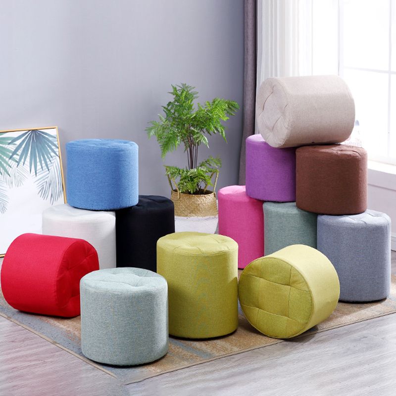 Modern Cotton Pouf Round Stain Resistant Solid Color Pouf for Living Room Clearhalo 'furn' 'furn_ottomans_poufs' 'Furniture' 'Living Room Furniture' 'Ottomans & Poufs' 'ottomans_poufs' 1200x1200_679d82af-931a-4876-b457-a730636f79b0