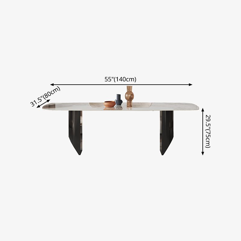 Metal Traditional Luxury Rectangle Table Sintered Stone Top Indoor Table for Home Clearhalo ' dining_table' 'Dining Tables & Seating' 'Dining Tables' 'furn' 'furn_dining_table' 'Furniture' 'furniture_dining_table' 'Kitchen & Dining Furniture' 'kitchen&dining_furn' 'kitchen' 'kitchen_dining_table' 1200x1200_679f5690-0841-47dc-b47b-de21bb7cce4c