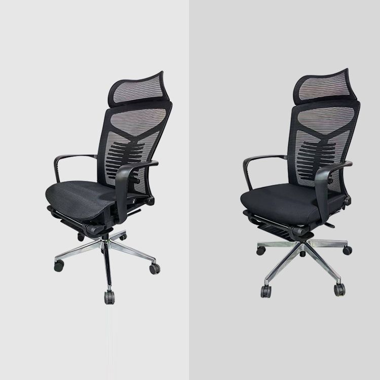 Chaise de roues modernes et contemporaines chaise de bureau arrière noir