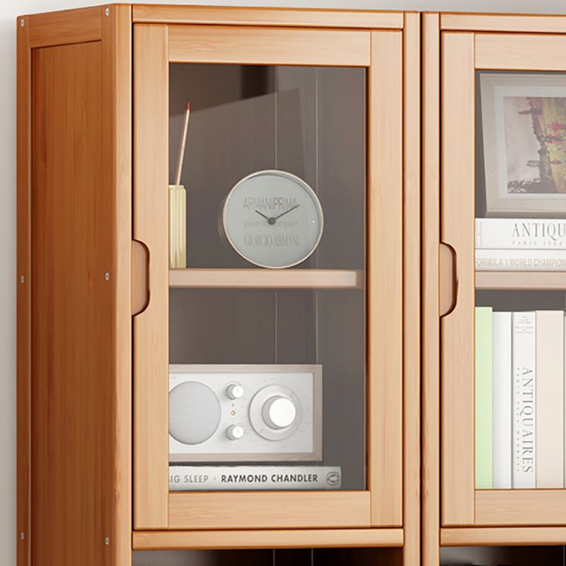 Libreria contemporanea chiusura di libreria verticale di bambù per uso domestico