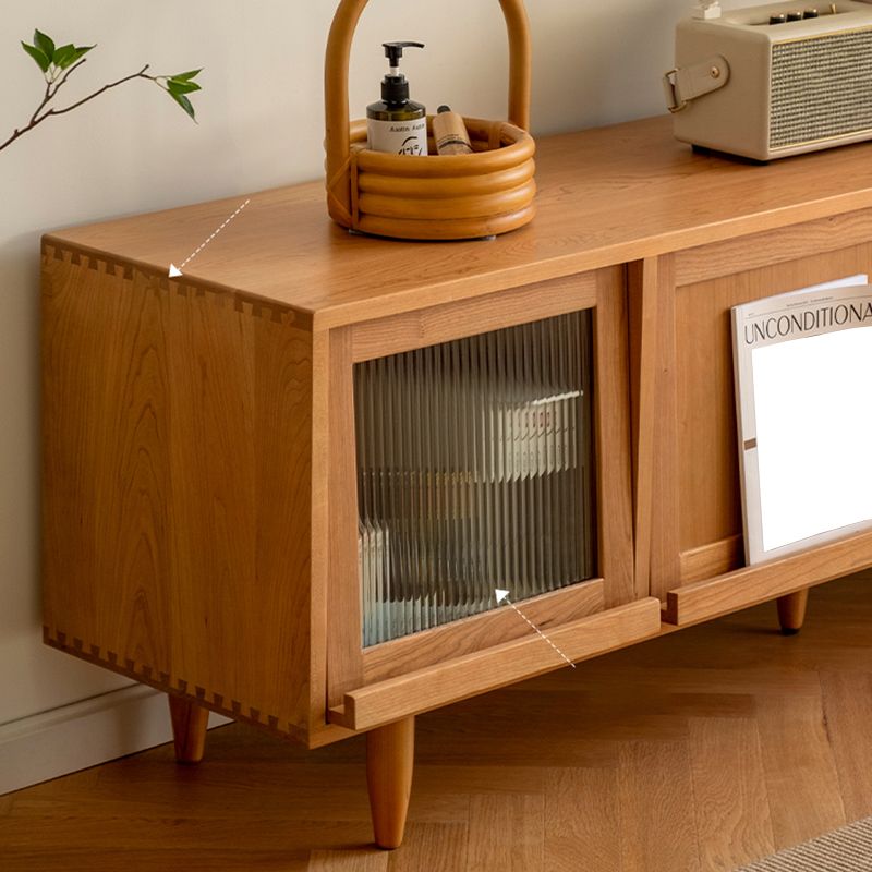 Scandinavian Enclosed Storage TV Stand Pine TV Media Console with Storage Clearhalo 'furn' 'furn_tv_stands_entertainment_centers' 'Furniture' 'Living Room Furniture' 'TV Stands & Entertainment Centers' 'TV Stands & Media Storage Furniture' 'tv_stands_entertainment_centers' 1200x1200_67a1376c-5323-411b-93bc-50a201fc76e7