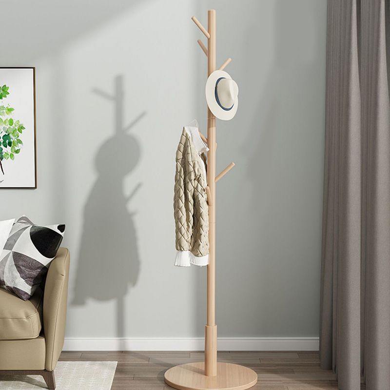 Zeitgenössischer Halle Baumholz gerahmt freistehend mit Hooks Eingangs -Kit